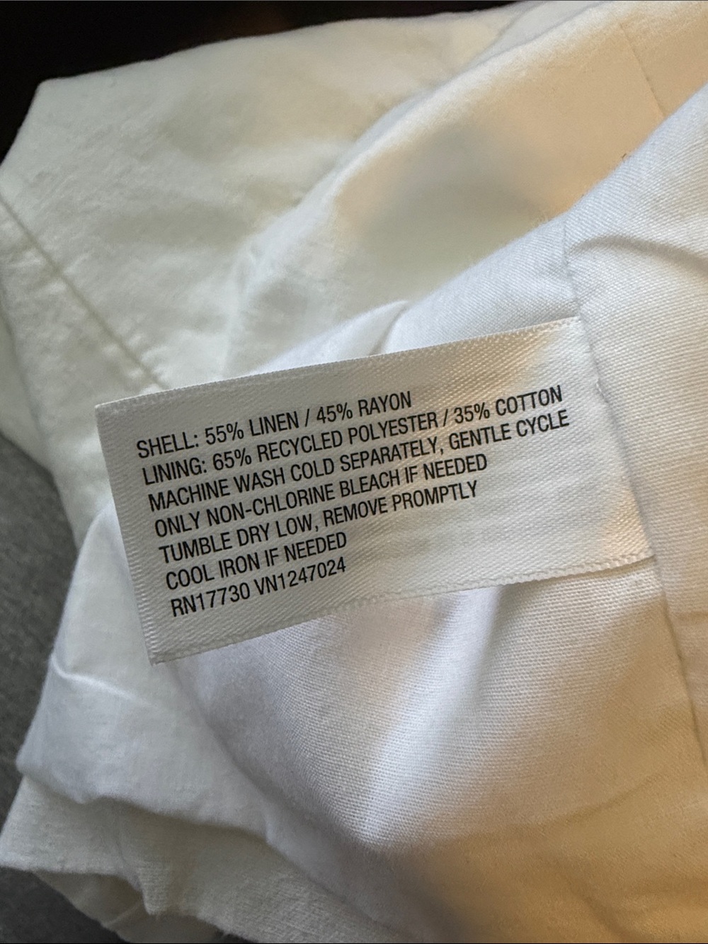 A New Day Classic White Women's Size Extra Small XS Linen Vest NEW NWT - Picture 7 of 7